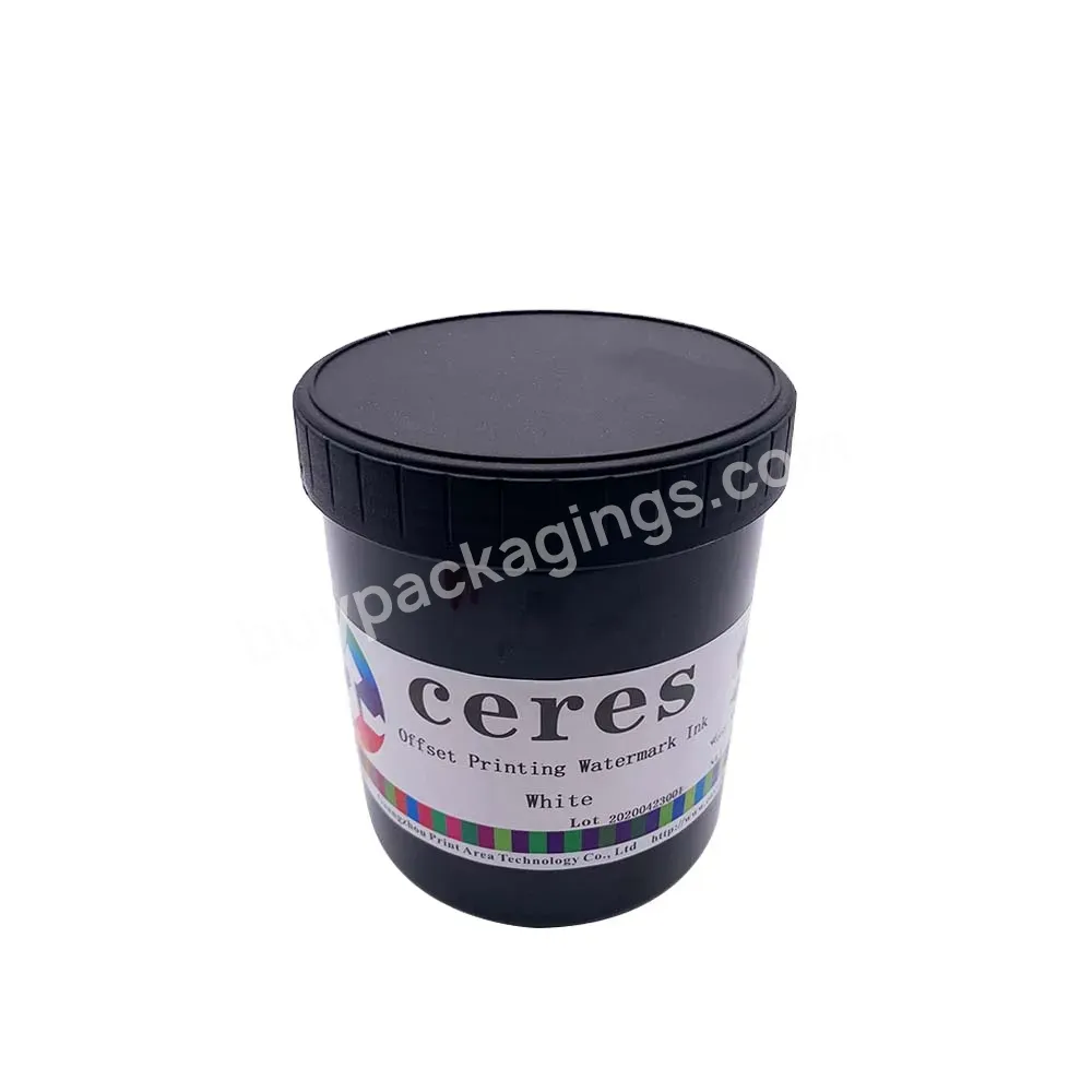Hot Selling Ceres Screen Printing White Watermark Ink For Less 80 Grams Paper,1kg/can - Buy Water Mark Ink Printing,Watermark Ink,Screen Watermark Ink.