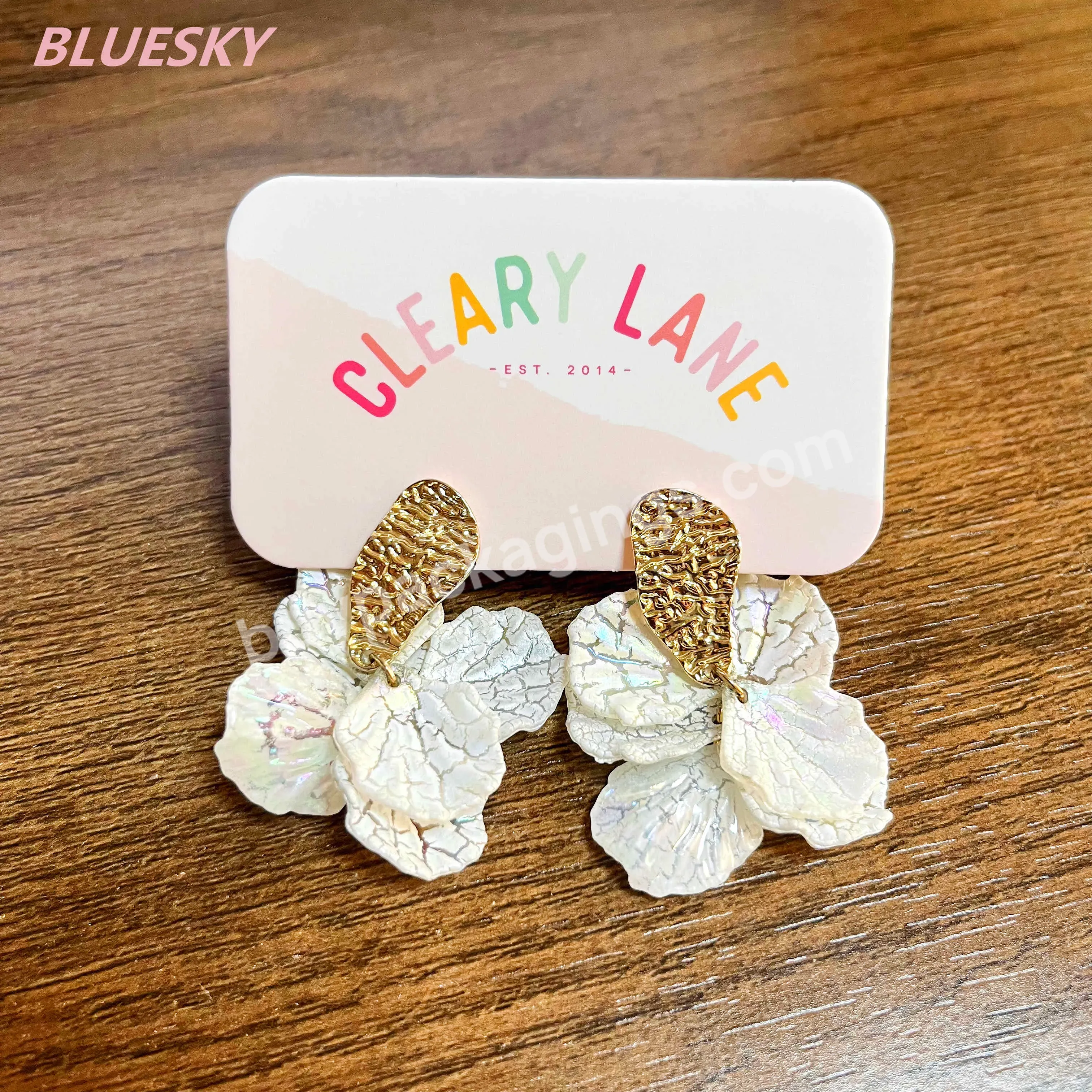 Hot Selling Coated Paper Earrings Labels Jewelry Hanging Tag Die Cut Fashion Necklace Card With Your Logo - Buy Private Label Women Earings,Earrings Security Tag,Jewelry Packaging Tag With Logo.