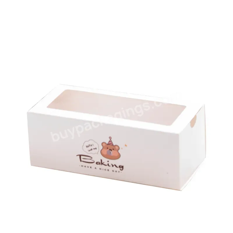 Hot Selling Custom Transparent Rectangular Paper Mini Cake Box For Cake Packaging With Window - Buy Custom Cake Paper Box For Cake Packaging,Rectangular Cake Box,Custom Transparent Paper Cake Box With Window.