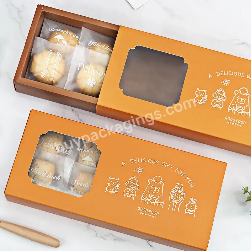 Hot Selling Customization Drawer Type Paper Packaging Luxury Food Box With Pvc Window - Buy Food Drawer Box With Window,Paper Box With Pvc Window,Custom Takeaway Food Packaging Boxes.