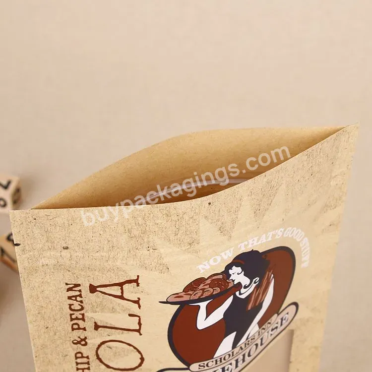 Hot Selling Kraft Pouch Stand Up Paper Zipper Stand Up Pouch For Food - Buy Snacks Laminating Pouches,Customized Pouches For Snacks,Stand Up Pouch Snack.