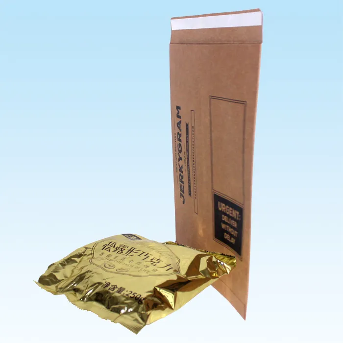 Hot selling products 100% Recyclable Brown Kraft paper Flexible courier bagMailing bags custom