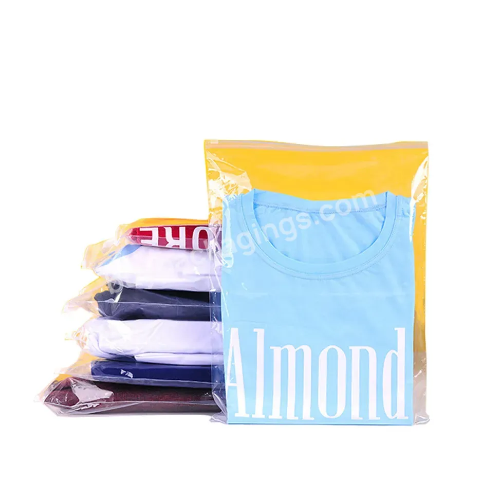 Hot Selling Recyclable Custom Tshirt Packaging Bag Slider Zipper T-shirt Apparel Bag - Buy Apparel Bag,Tshirt Packaging Bag,Slider Zipper T-shirt Bag.