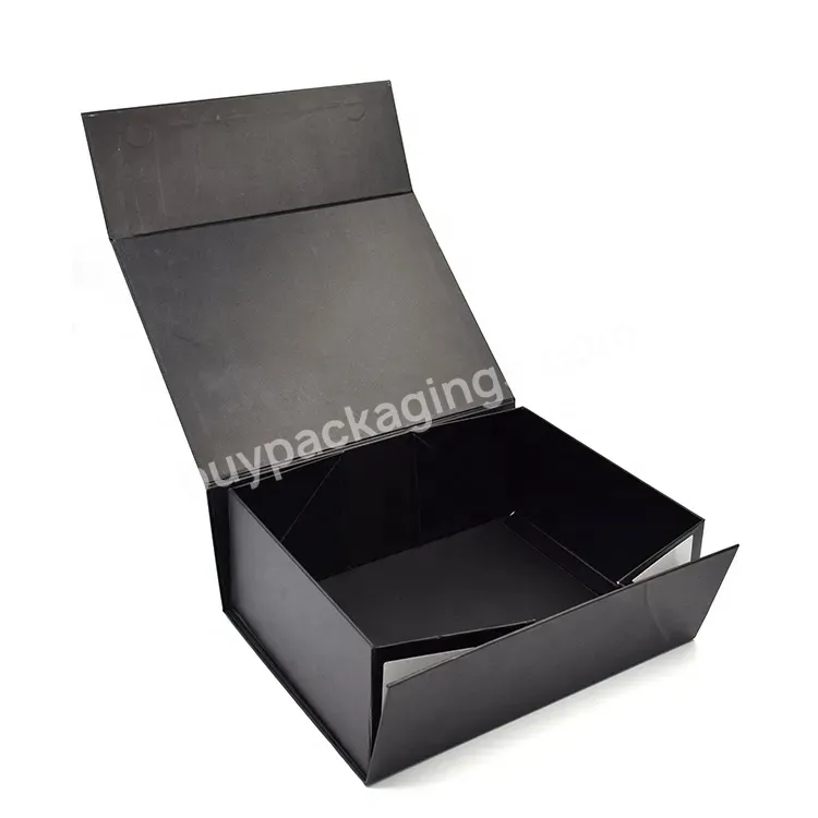 Hot Stamping Custom Logo Paper Packaging Folding Box Magnetic Black Gift Packaging - Buy Folding Box,Magnetic Fold Gift Box,Paper Box Gift Box Packaging Box.
