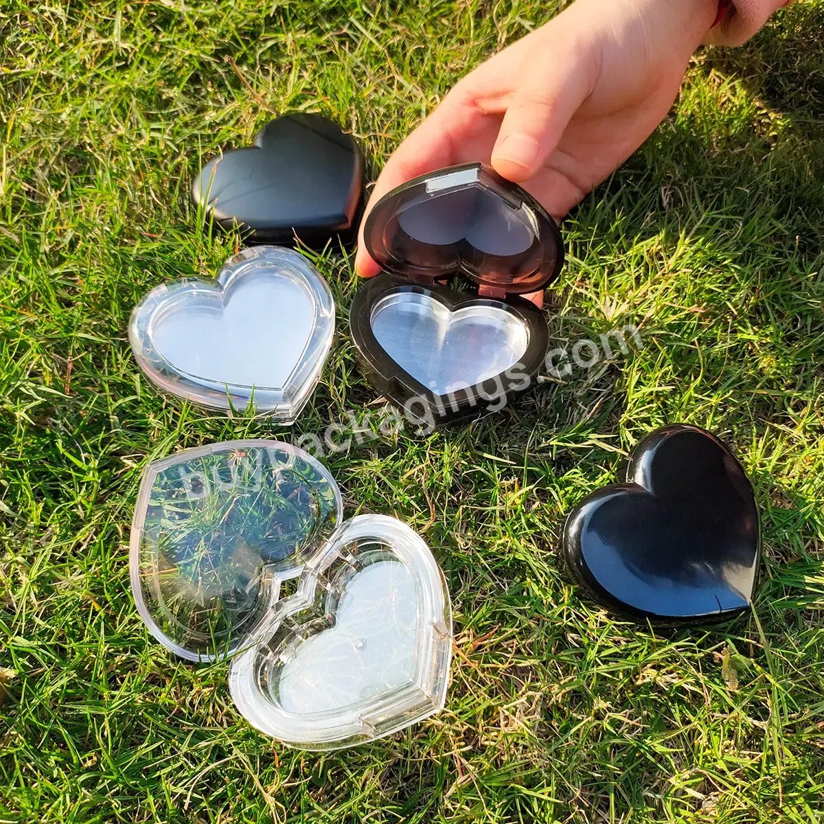 Hotsale Blusher Case Blush Container Powder Blush Case With Mirror Heart Shaped Compact Box Eyeshadow Case - Buy Single Clear Makeup Empty Transparent Heart Blush Blusher Container Heart Shaped Pan Mini Compact Powder Case,Heart Shape Powder Compact