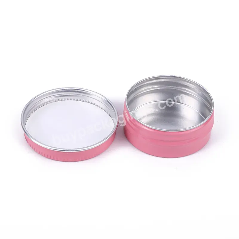 In Stock 30ml 60ml 100ml High Quality Empty Pink Aluminum Jar Metal Round Candy Tins For Lip Balm Ointment Cosmetic Packaging - Buy Pink Aluminum Jar,Aluminum Can,Empty Pink Aluminum Jar.