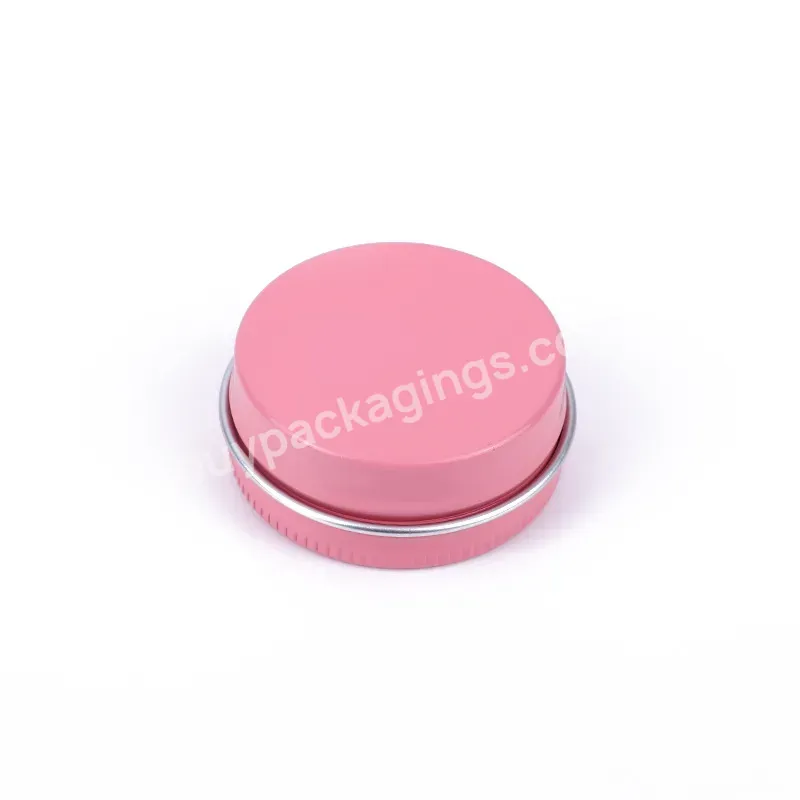 In Stock 30ml 60ml 100ml High Quality Empty Pink Aluminum Jar Metal Round Candy Tins For Lip Balm Ointment Cosmetic Packaging - Buy Pink Aluminum Jar,Aluminum Can,Empty Pink Aluminum Jar.