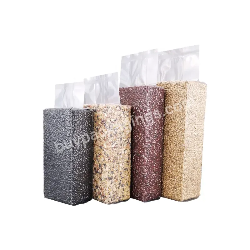 In Stock 5kg Transparent Plastic Sealed Rice Brick Vacuum Bag With Gusset Rice Vacuum Plastic Bag Custom Printing - Buy Food Packaging Bag,Food Vacuum Plastic Bag,Vacuum Bag For Flaxseed.