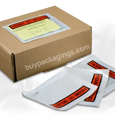 In-stock A6 Clear Packing List Pouch 10x6.5" Waterproof Invoice Enclosed Packaging List Envelopes Custom Consignment Note Pocket - Buy Packing List Envelope,Invoice Enclosed Pocket,Custom Consignment Note Pocket.