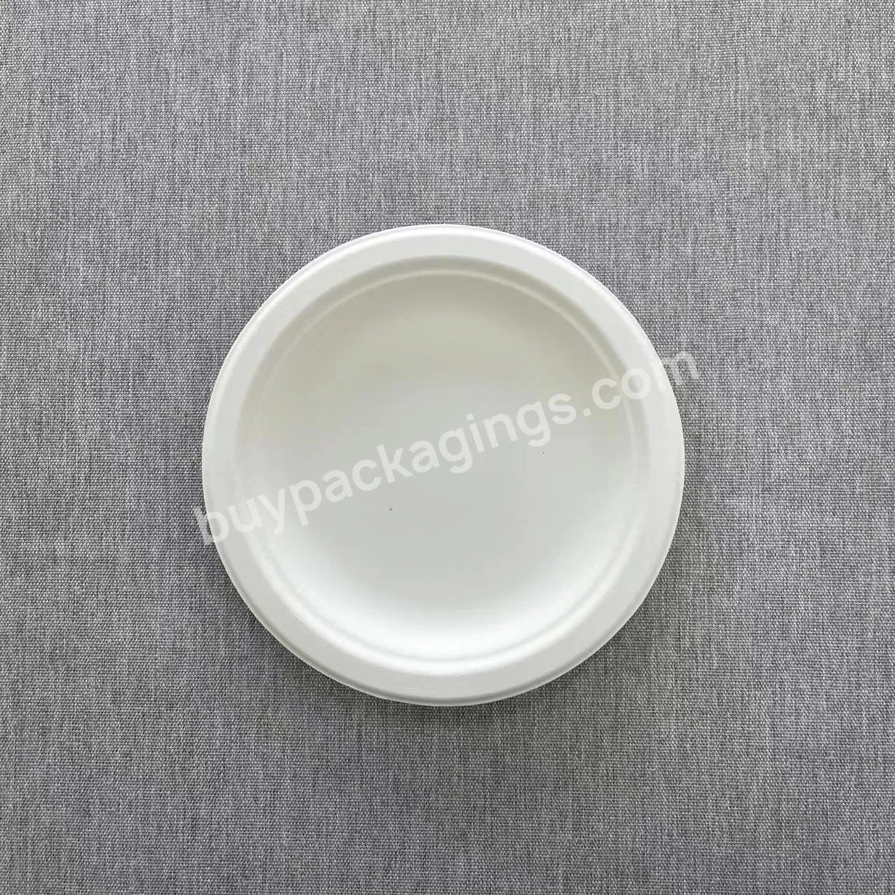 In Stock Biodegradable Compostable Disposable Heavy Duty Sugarcane Classic Paper Pulp 9 Inch Molded Pulp Plate - Buy Biodegradable Paper Pulp Plates 9 Inch,Compostable Paper Plates In Stock,Sugarcane Paper Pulp Plates.