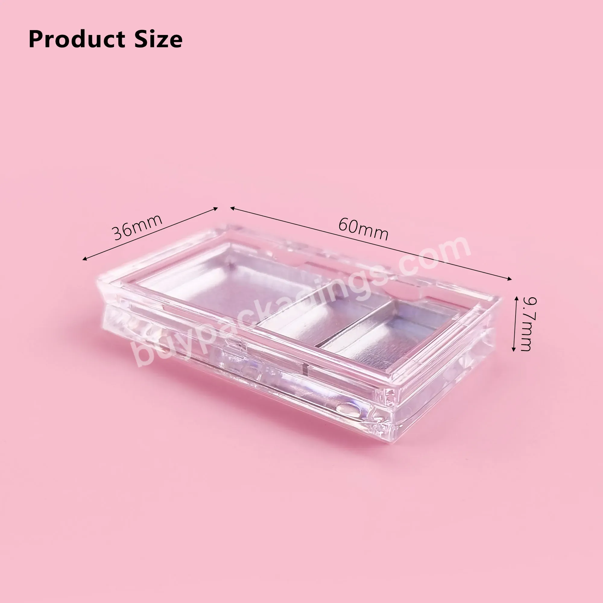 In Stock Empty Compact Loose Powder Case Clear Square Cosmetic Plastic Packaging 3pans 3colors 3holes 3shades - Buy In Stock Loose Powder Case Transparent And Clear Plastic Blush Compact Case,Elegant Compact Pressed Powder Case Black Plastic Cosmetic