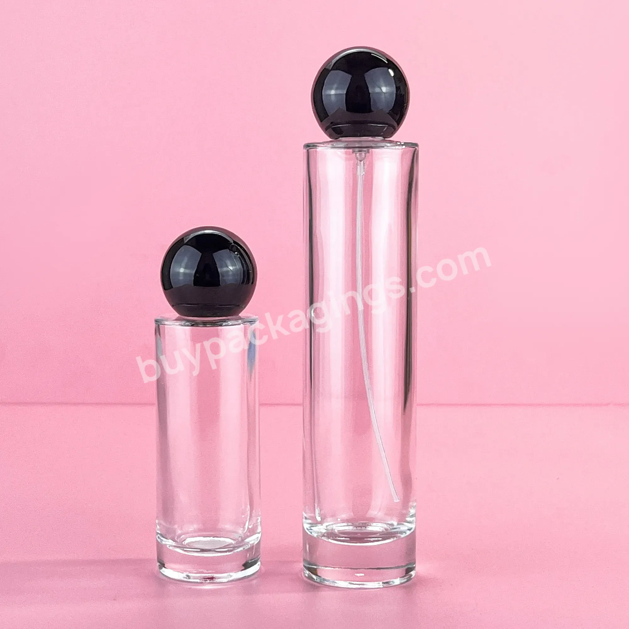 In Stock Empty High Quality Cylinder Transparent Oem Glass 50 Ml 100ml Perfume Bottle With Customized Packaging Pump Sprayer - Buy Bulk Fragrance Perfume Bottles Atomizer Hair Spray 50 Ml Perfume Bottle,Perfume Bottles Small Quantity Hair Care Essent