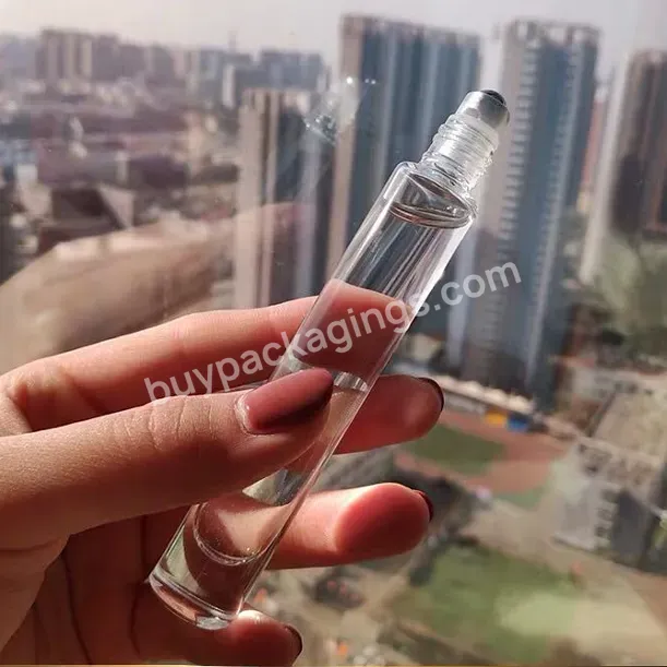 In Stock Luxury 10ml Long Thick Empty Glass Perfume Essential Oil Roll On Bottle With Roller Ball - Buy 10ml Glass Bottle,10ml Roller Bottle,Luxury Cosmetic Bottles.