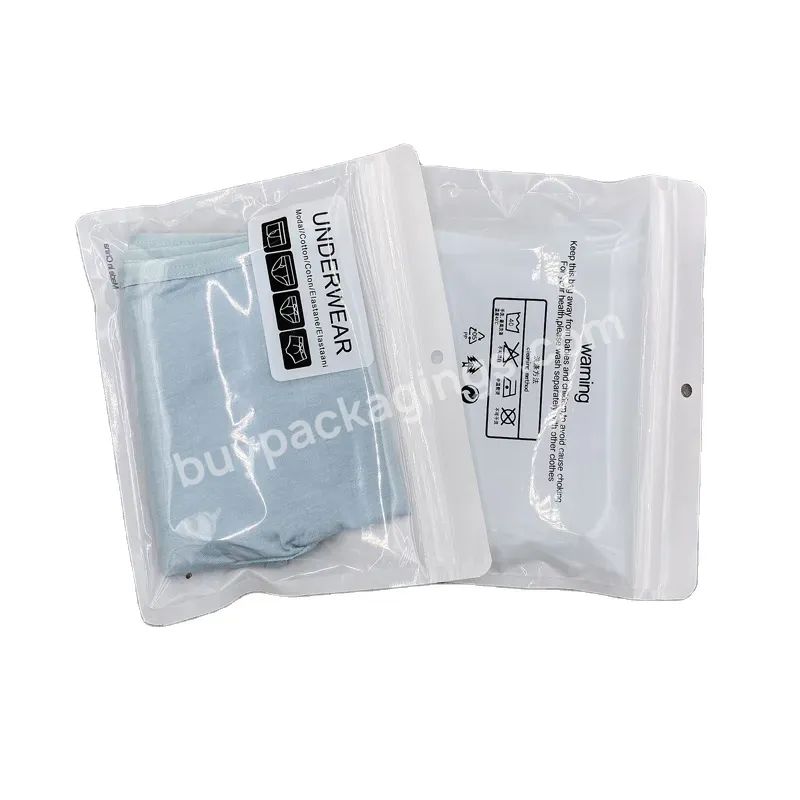 In Stock One Side Transparent One Side White Bag Women Underwear Packaging Bags Plastic Zip Lock Clear Plastic Bag With Zipper - Buy Zipper Bag Clothing Packaging,Polybag Zipper Water Proof Heat Seal For Clothes Garment Satin With Clear Cosmetic Fros