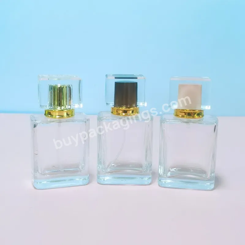 In Stock Spray Fragrance Parfum Bottle Transparent Pump Perfume Glass Square Bottle - Buy Spray Glass Perfume Bottle,Perfume Glass Bottle,Empty Glass Bottle.
