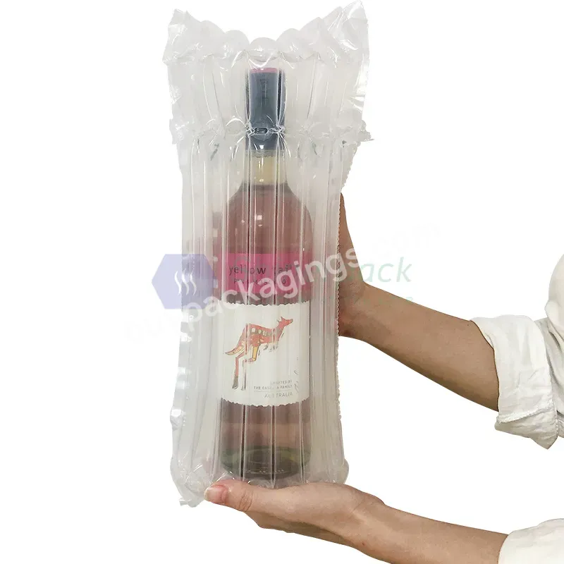 Inflatable Air Column Bag For Red Wine Champagne Honey Whisky Bottle Pe Filled Protector Manufacture - Buy Air Column Bag For Wine Bottle,Air Column Packaging,Protective Packaging Air Column Film Bag.