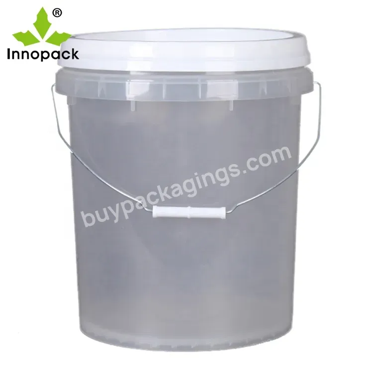Innopack Factory Wholesale 10l White Plastic Bucket With Best Price - Buy Custom Plastic Bucket,Plastic Pail,Clear Gallon Bucket.