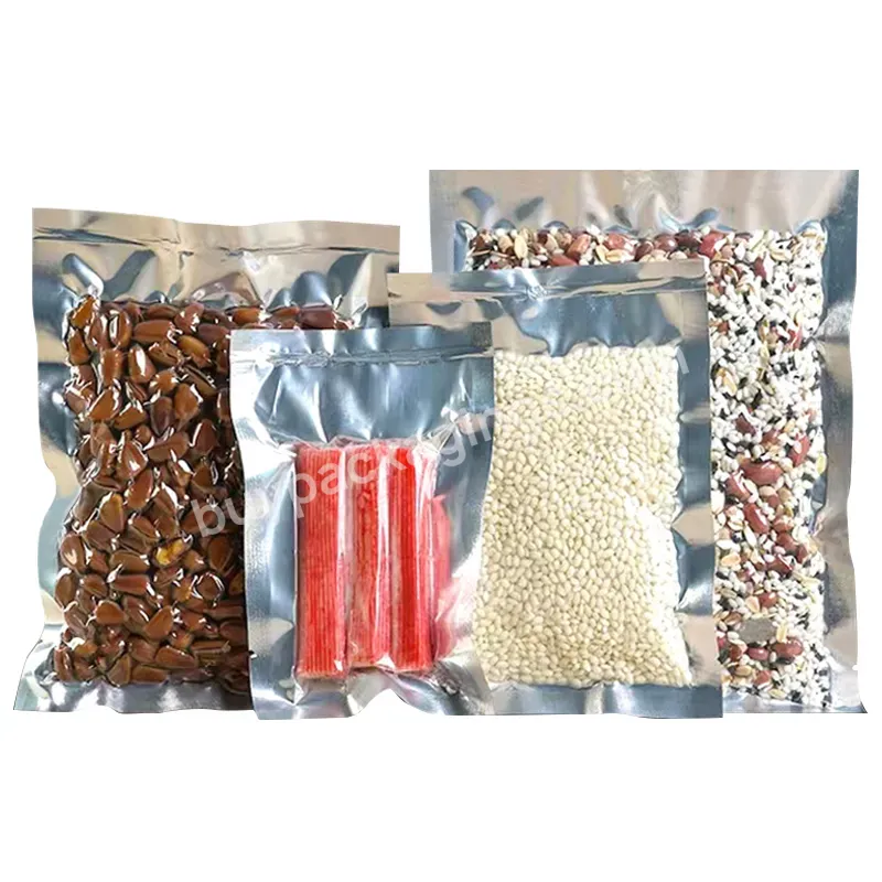 Inventory Aluminized Vacuum Bag,One Side Transparent,One Side Aluminized Food Packaging Bag - Buy Polyester Film Bag,Food Grade Plastic Bag,Silver Food Bags Are Used To Pack Meat And Nuts.