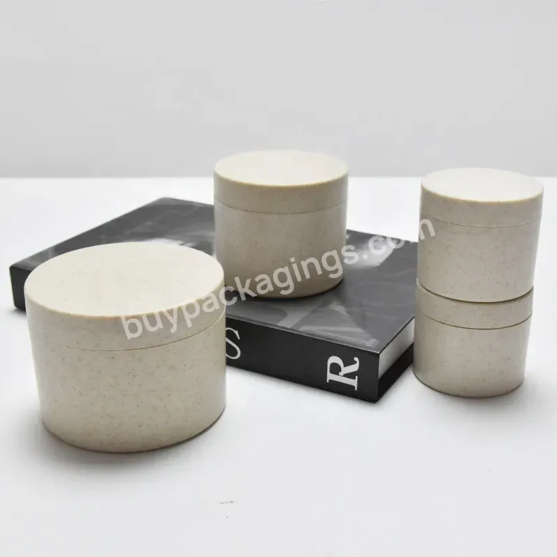 Jars With Lids Special Design Widely Used Cosmetic Wheat Straw Plastic Custom Eco-friendly Degradable Plastic Jar - Buy Eco Friendly Jar For Cosmetics/wheat Packing Jar/wheat Straw Brown Jar/wheatstraw Jar,Biodegradable Jar Packaging,Wheat Straw Jar.