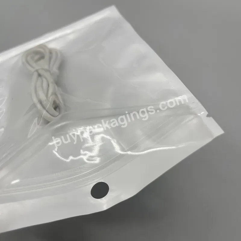 Jewelry Bag White Pearlescent Film Transparent Sealing Zipper Plastic Packaging Bag With Bone Strips - Buy Pearl Film Zipper Bag,Plastic Bag With Bone Strips,White Plastic Zipper Bag.