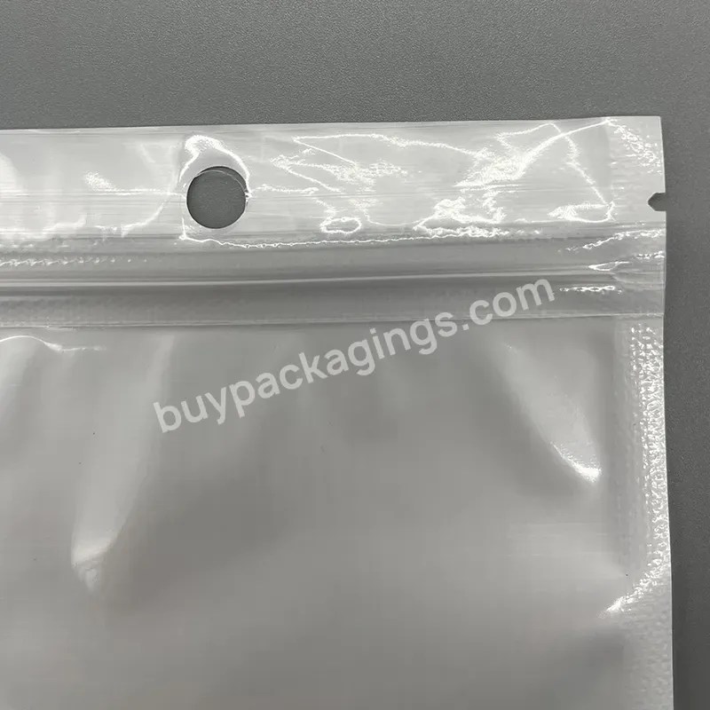 Jewelry Bag White Pearlescent Film Transparent Sealing Zipper Plastic Packaging Bag With Bone Strips - Buy Pearl Film Zipper Bag,Plastic Bag With Bone Strips,White Plastic Zipper Bag.