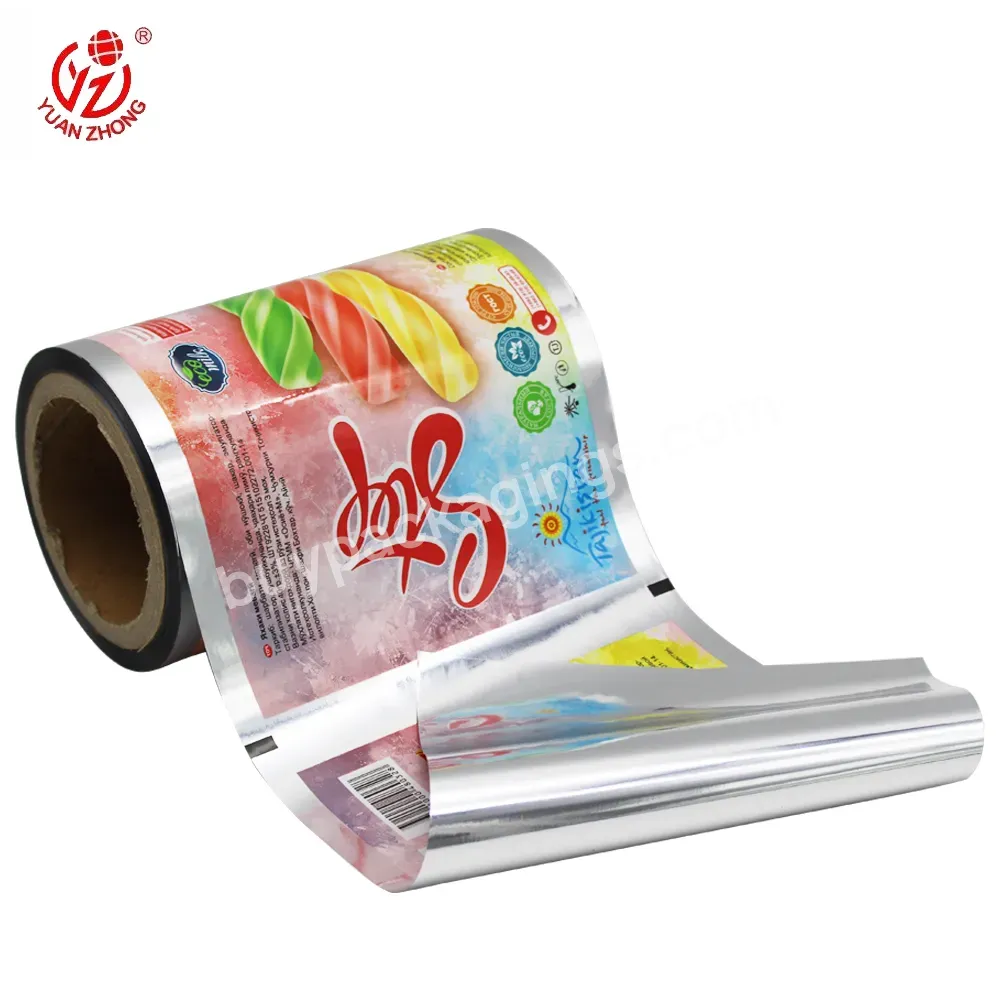 Jieyang Yuanzhong Food Grade Plastic Bag Custom Printing Packaging Roll Stock Ice Cream Packaging Film