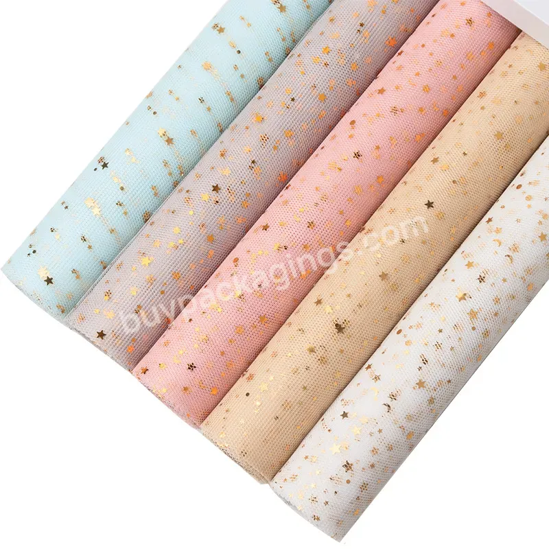 Korean Hot Stamping Muslin Gauze Yarn Flower Wrapping Paper Roll Mesh Bouquet Bag Decoration Bouquet Floral Packaging - Buy Mesh Flower Wrapping Paper,Flower Wrapping Paper Roll Mesh,Korean Hot Stamping Muslin Gauze Yarn Flower Wrapping Paper Roll Me