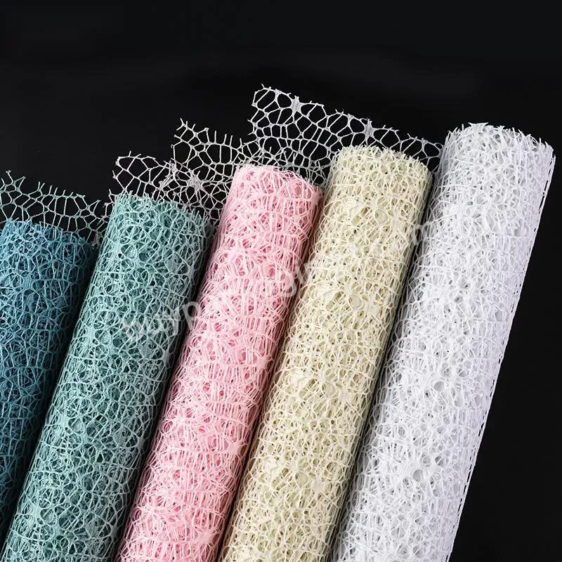 Korean Style 50cm*5y Hollow-carved Design Flower Wrapping Mesh Roll For Florist Wrapper - Buy 50cm*5y Hollow-carved Mesh,Flower Wrapping Mesh Roll For Florist Wrapper,50cm*5y Mesh.