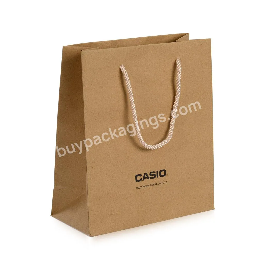 Kraft Goodie Shopping Paper Bags With Logos Custom Logo Printed
