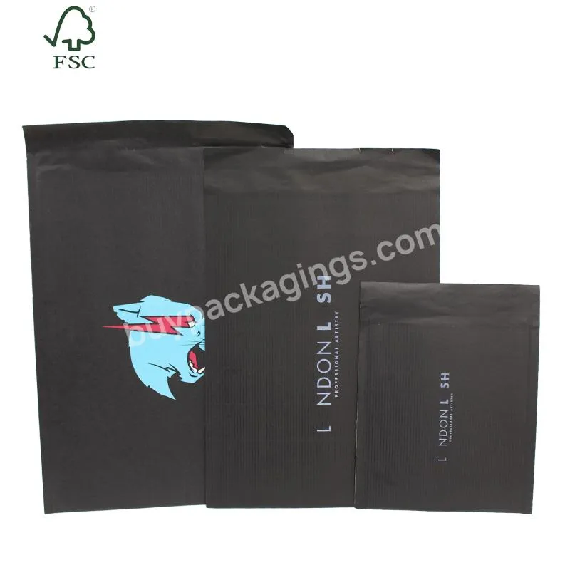 Kraft paper bag recycled mailers OEM100% biodegradable packaging kraft bubble envelopes honeycomb paper padded mailers