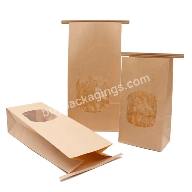 Kraft Paper Bags Brown Custom Order Biscuit Cookie Paper Food & Beverage Packaging Flexo Printing Recyclable Flexiloop Handle - Buy Paper Bags,Kraft Paper Bags,Brown Paper Bag.