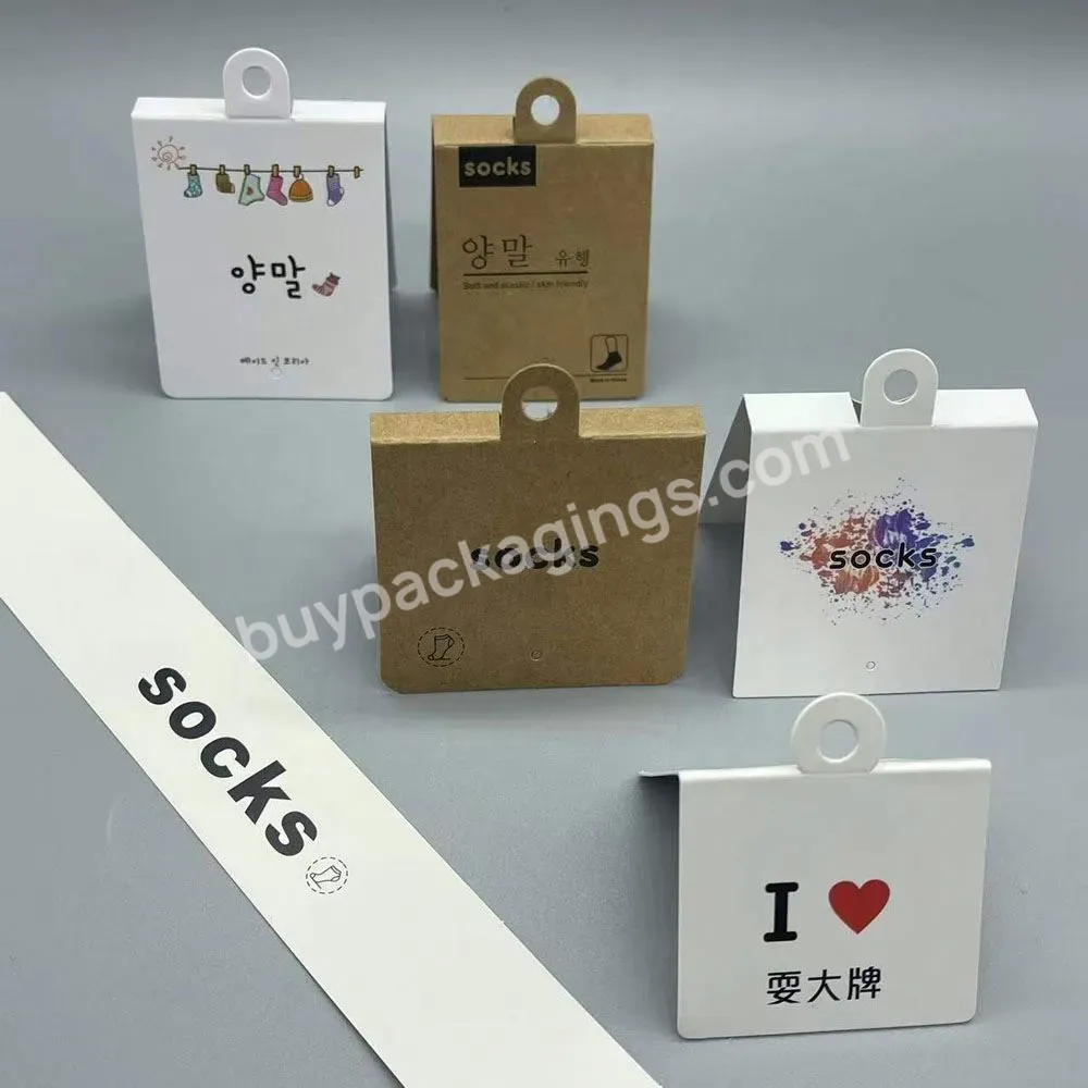 Kraft Paper Custom Logo Socks Hang Tag,Packaging Label - Buy Kraft Paper Socks Hang Tag,Sock Cardboard Tag,Socks Packaging Label.