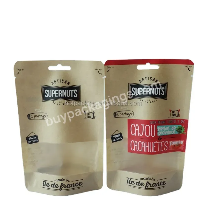 Kraft Paper Packaging Bags Zipper Bag For Pistachio Packing Zip Lock Stand Up Customized Food Kraft Paper Packaging Pouch - Buy Kraft Paper Zipper Bag For Pistachio Packing,Food Grade Zipper Bag,Stand Up Pouch Customized Food Kraft Paper Packaging Pouch.
