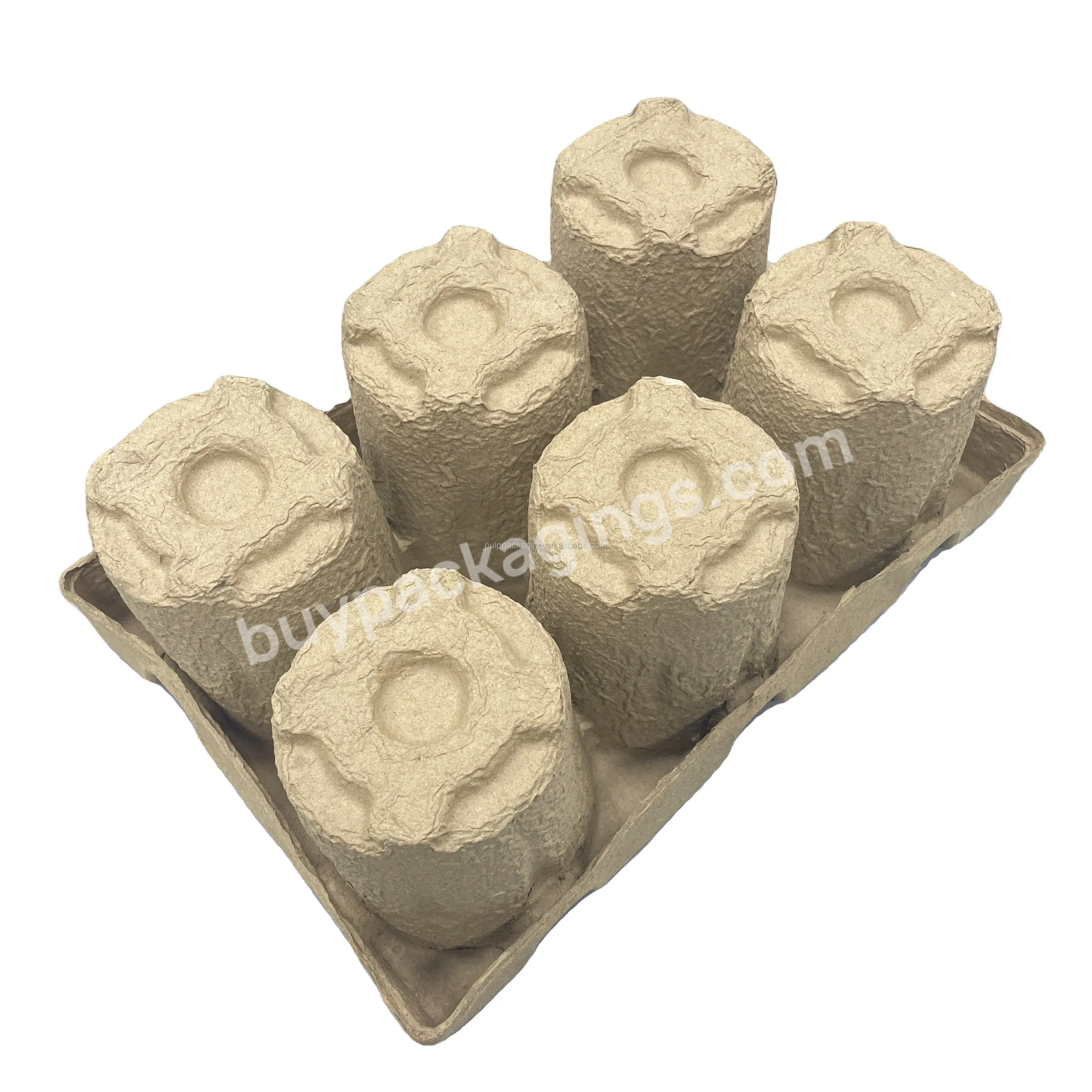 Kraft Paper Punnets For Fresh Fruits Transportation Pulp Insert - Buy Customized Shipping Tray,Paper Pulp Material Packaging Tray,Recyclable Molded Disposable Pulp Molded Tray.