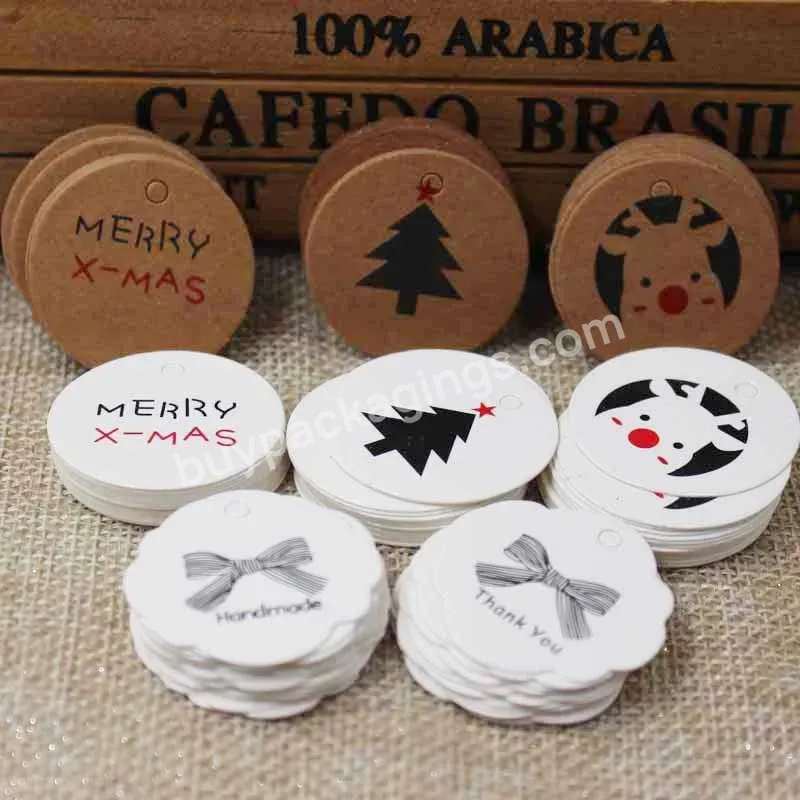 Kraft Paper Tag Baking Package Pastry Chocolate Biscuit Box Decoration Gift Paper Card Tag - Buy Gift Paper Card Tag,Round Paper Tag,Kraft Paper Tag.