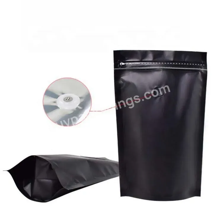 Laminated Aluminum Foil Zip Lock Bag Stand Up Pouch Matt White Foil Pouch Zip Lock Coffee Bag With Degassing Valve - Buy Coffee Packaging Bag With Valve,Coffee Packaging Bag,Aluminium Foil Food Bag.