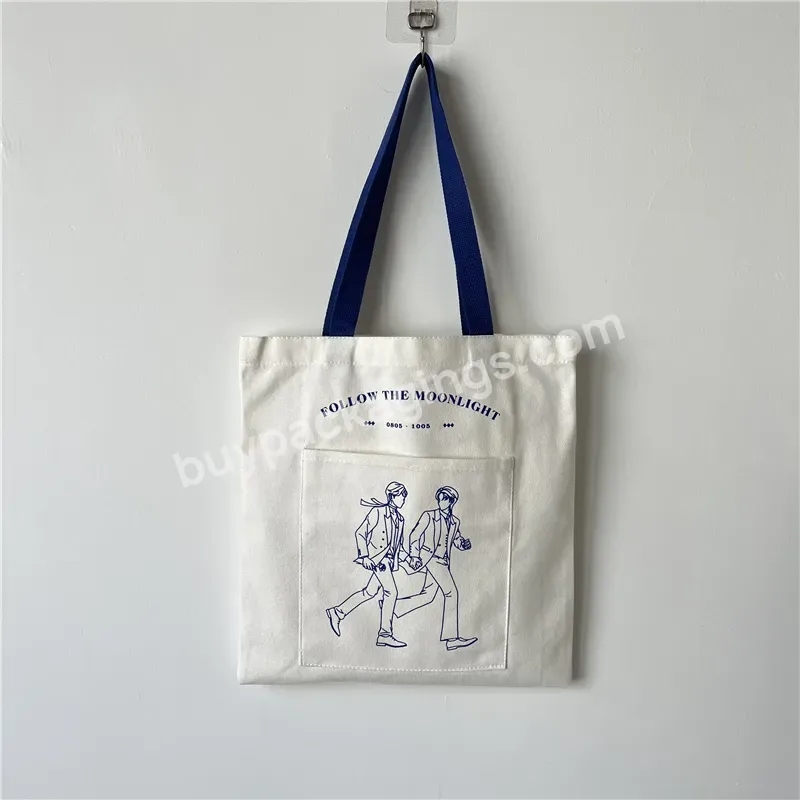 Large Capacity Eco-friendly Design Printed Durable High Quality Tote Cartoon Pattern Canvas Bags For Shopping