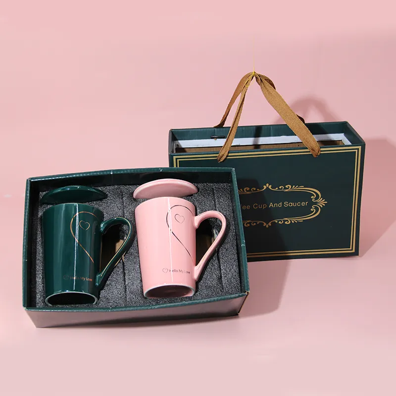 Light Luxury Mug Set Packaging Gift Box And Bag Ceramic Coffee Cups Packing Gift Box