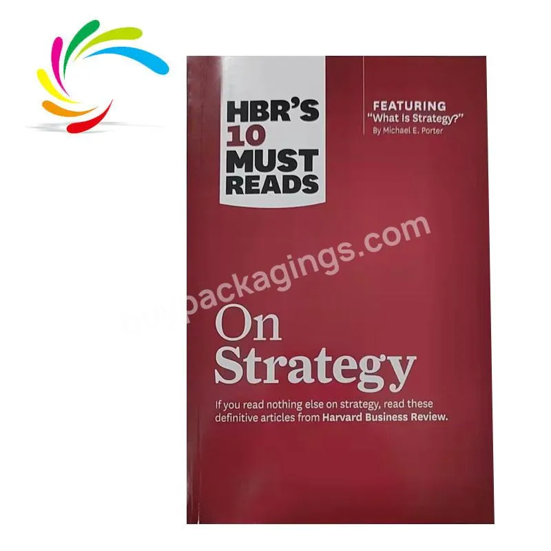 Light modern Softcover A5 manufacturer cheap stock book On Strategy business management English print books for adults