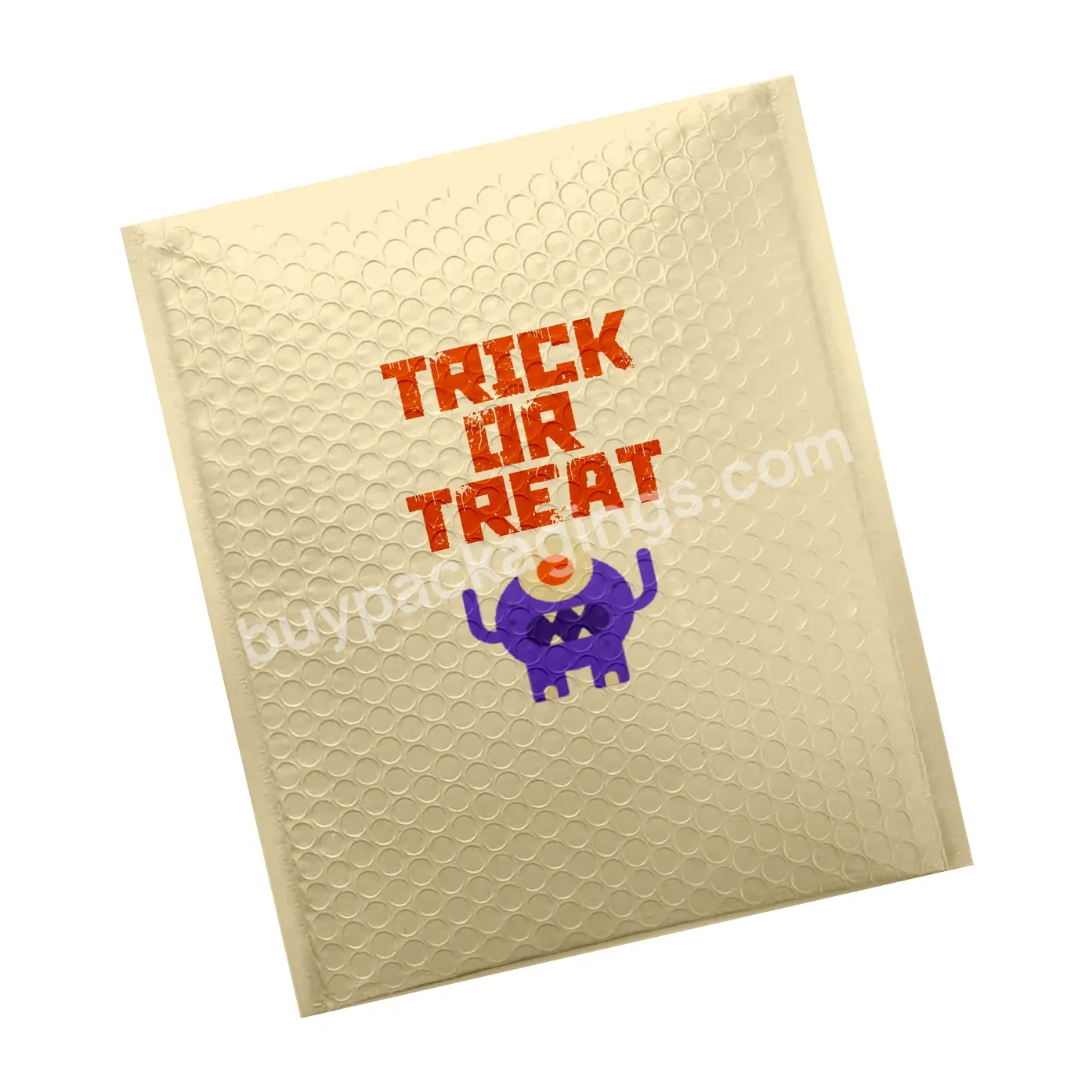 Light Yellow Halloween Colored Poly Bubble Mailers Bags Padded Envelope With Logo Custom Bubble Mailer - Buy Halloween Bubble Bags,Bubble Mailing Bag,Shipping Bag.
