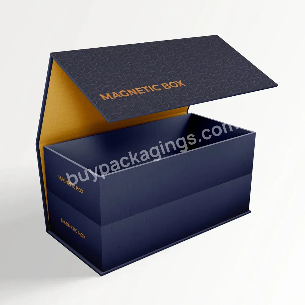 Lionwrapack Custom Printed Cardboard Rigid Hardbox Double Layer Magnet Box Packaging Luxury Folding Gift Boxes With Magnetic Lid - Buy Double Layer Folding Box,Magnetic Gift Box,Magnetic Flap Box.