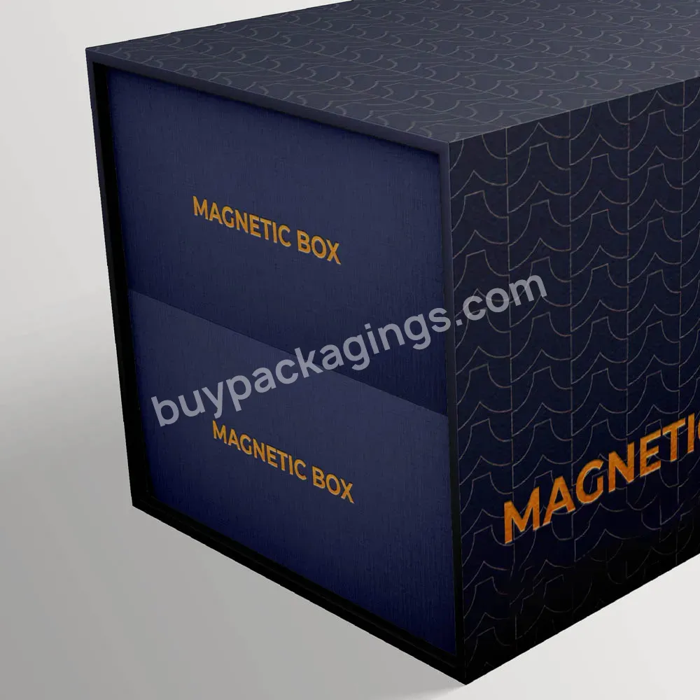 Lionwrapack Custom Printed Cardboard Rigid Hardbox Double Layer Magnet Box Packaging Luxury Folding Gift Boxes With Magnetic Lid - Buy Double Layer Folding Box,Magnetic Gift Box,Magnetic Flap Box.