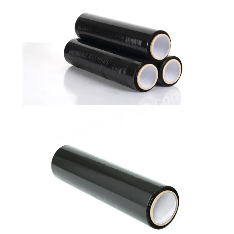 Lldpe Material Transparent And Black Sealing Stretch Film Roll - Buy Black Film,Black Stretch Wrap Film,Black Packaging Film.