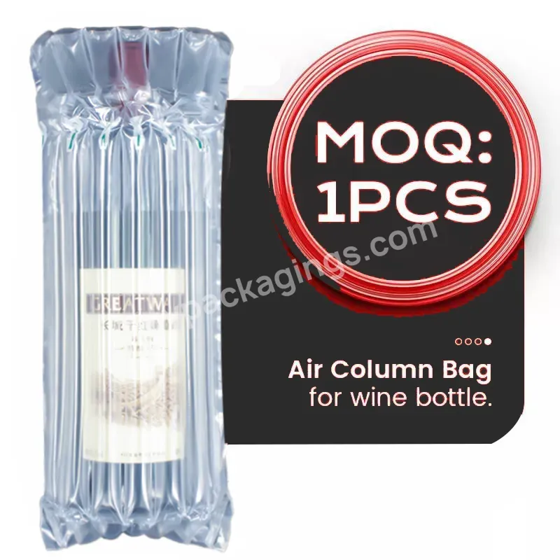 Logistics Packaging Buffer Wrap Packing Air Column Wine Bottle Plastic Bubble Bag - Buy Plastic Bubble Bags For Wine Bottles,Single Wine Bottle Bags,Clear Plastic Wine Bottle Bags.
