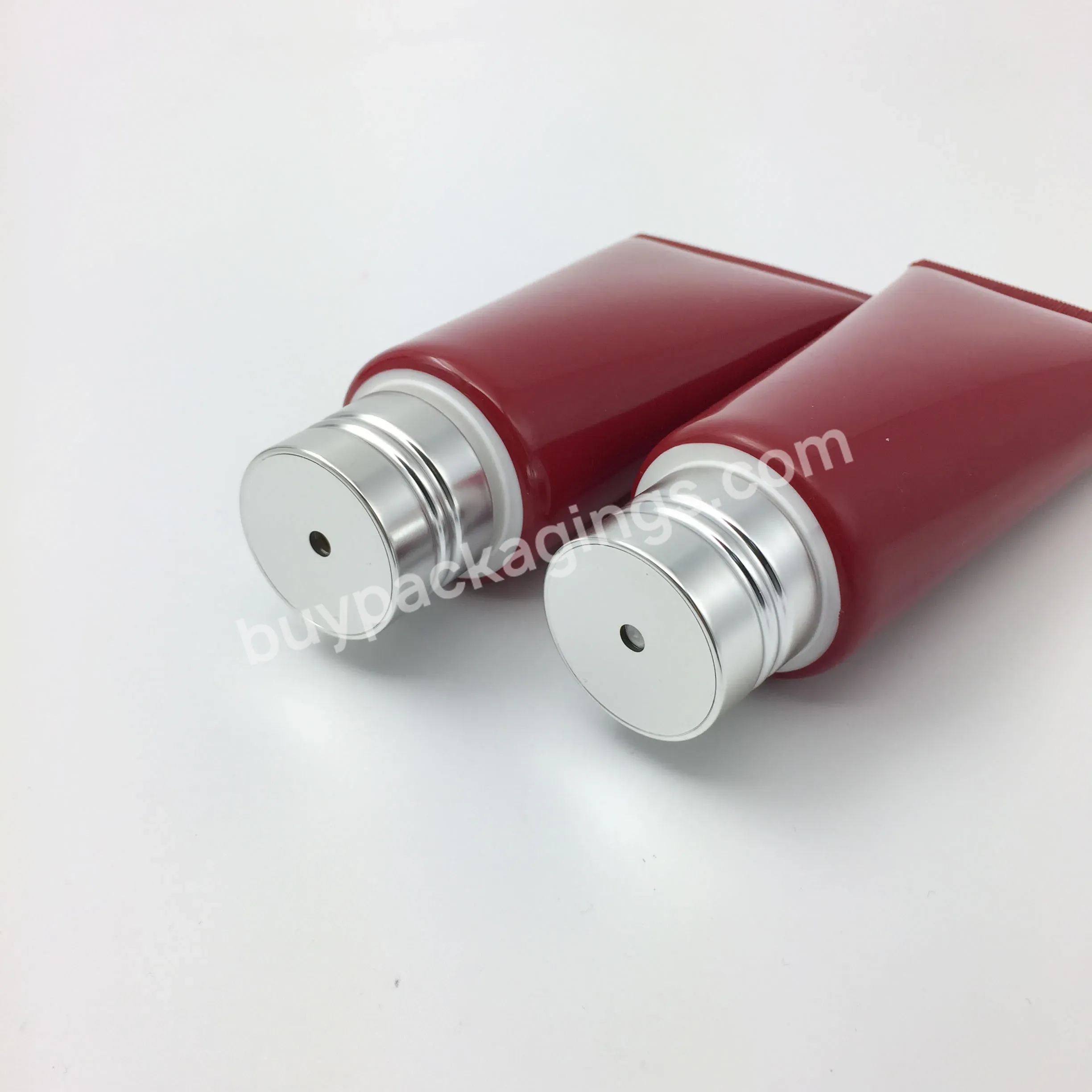 Logo Aluminum Material Twist-up Lid Cosmetic Packaging Tube Ldpe Material 50g,75g,100g,120g,150g,200g
