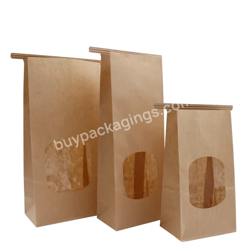 Logo Printed Custom Cookie Paper Packaging Snack Food Brown Kraft Paper Bags - Buy Kraft Paper Bags,Paper Bags For Snack,Brown Paper Bag.
