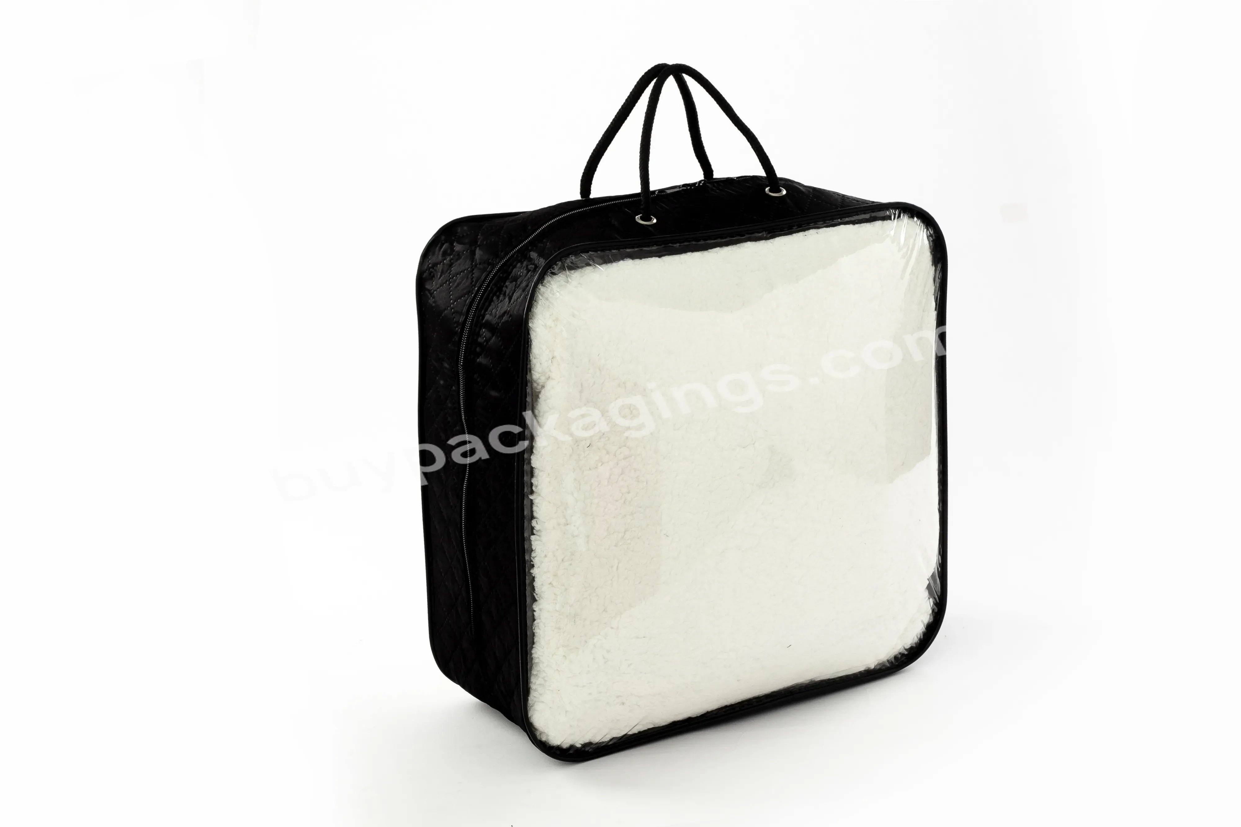 Logo Printing Customized Tote Plastic Pvc Bag For Blanket/pillow/bedding