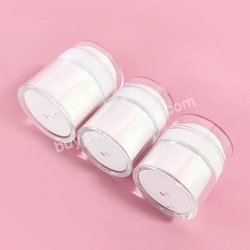 Logo Printing Wholesale Full White 15g 30g 50g Acrylic Airless Cream Jar - Buy Acrylic Jars For Skin Care Cream,Acrylic Cosmetic Jar 15g,Empty Plastic Cosmetic Container.