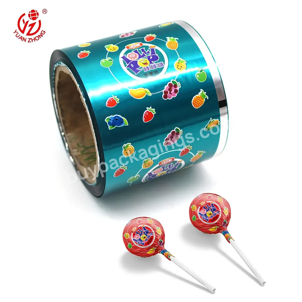 Lollipop Wrapper Packaging Film Printing Your Own Design Plastic Wholesale Metallized Food Packaging Film Roll - Buy Film Packaging,Lollipop Wrapper,Packaging Film Printing.