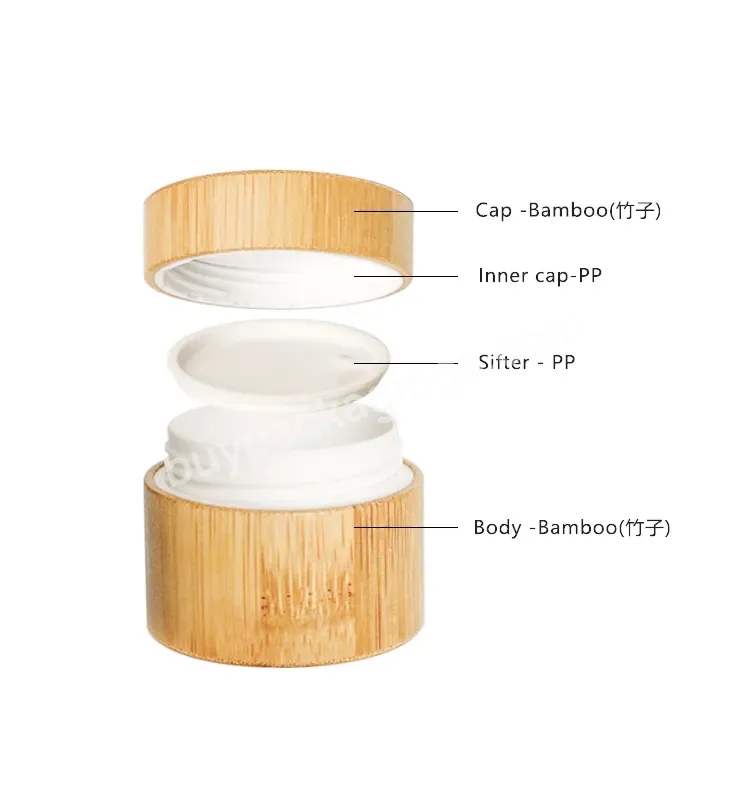 Low Moq 5g 10g 20g 30g 50g Plastic Cosmetic Bamboo Jar Bamboo Container Cosmetic - Buy Black Bamboo Cosmetic Jar,Cosmetic Jar Round Bamboo,Bamboo Jar For Cosmetics.